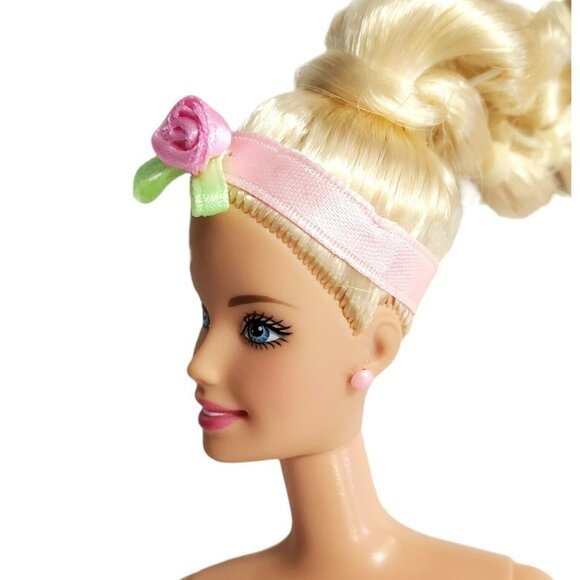 Barbie Rose Princess Doll Magic Growing Hair Pink Glitter Dress Skirt Earrings - Picture 14 of 16